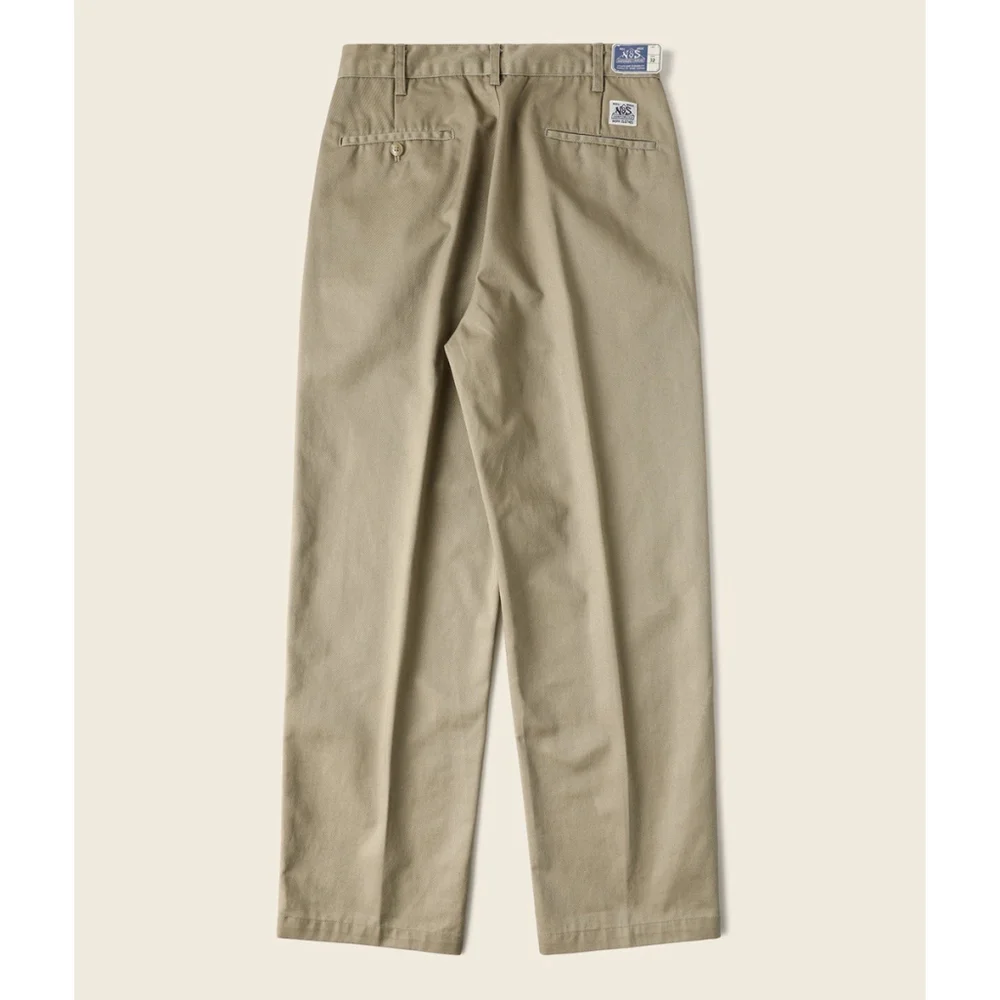1970s Straight-Leg Work Pants Khaki Non Stock 100% Cotton Fits 34 Read
